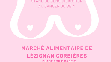 Octobre Rose : Stand de sensibilisation au cancer du sein à Lézignan-Corbières